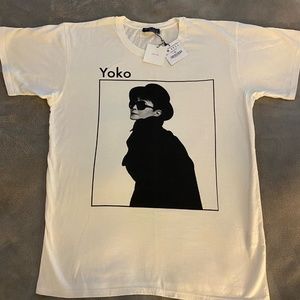 Zara Yoko Ono T-Shirt, Size Med, NEW